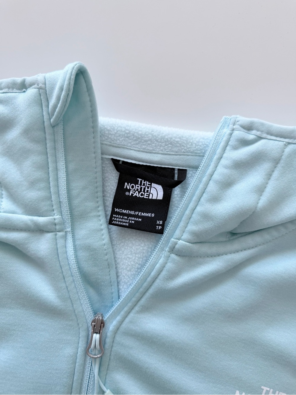 The North Face Mint Blue Full Zip Fleece Lined Hoodie Size XS - Picture 3 of 11